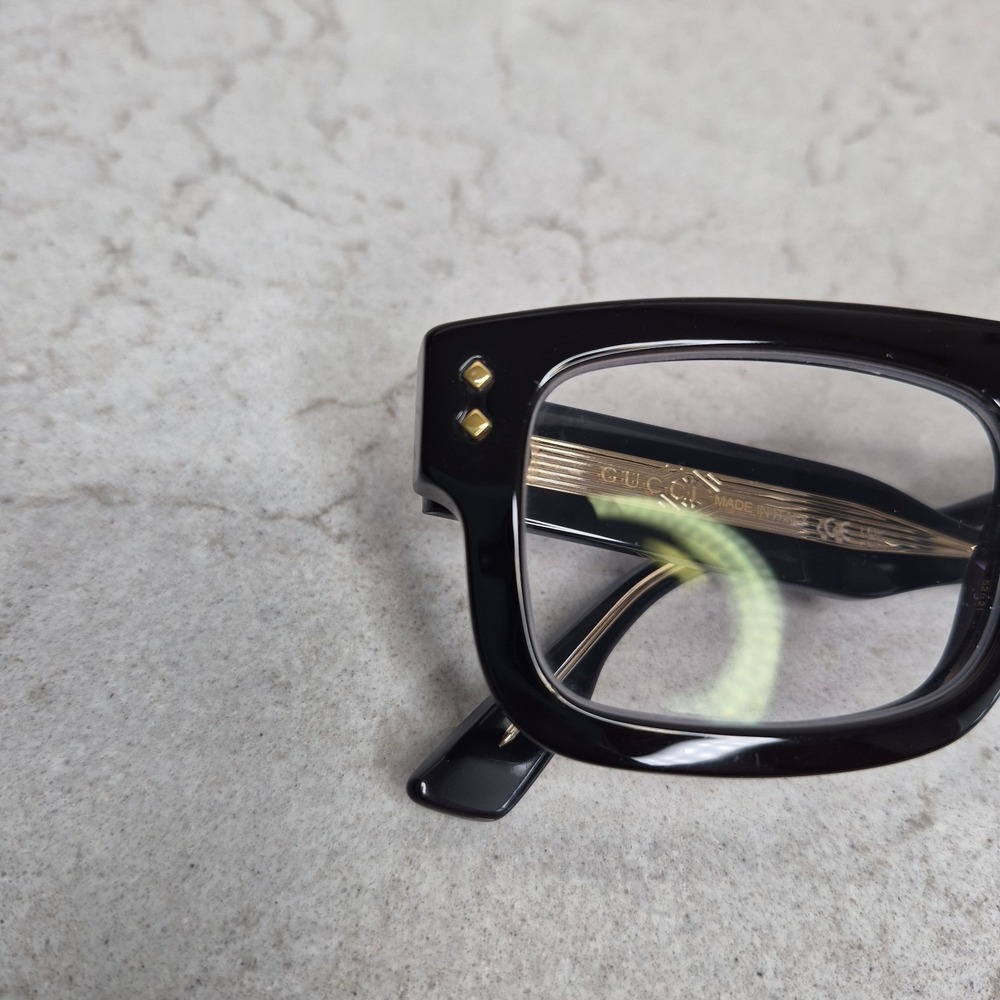 Gucci GG1085O Square Full Rim Black Plastic Eyeglass Frames 52-21-145 - Picture 3 of 11